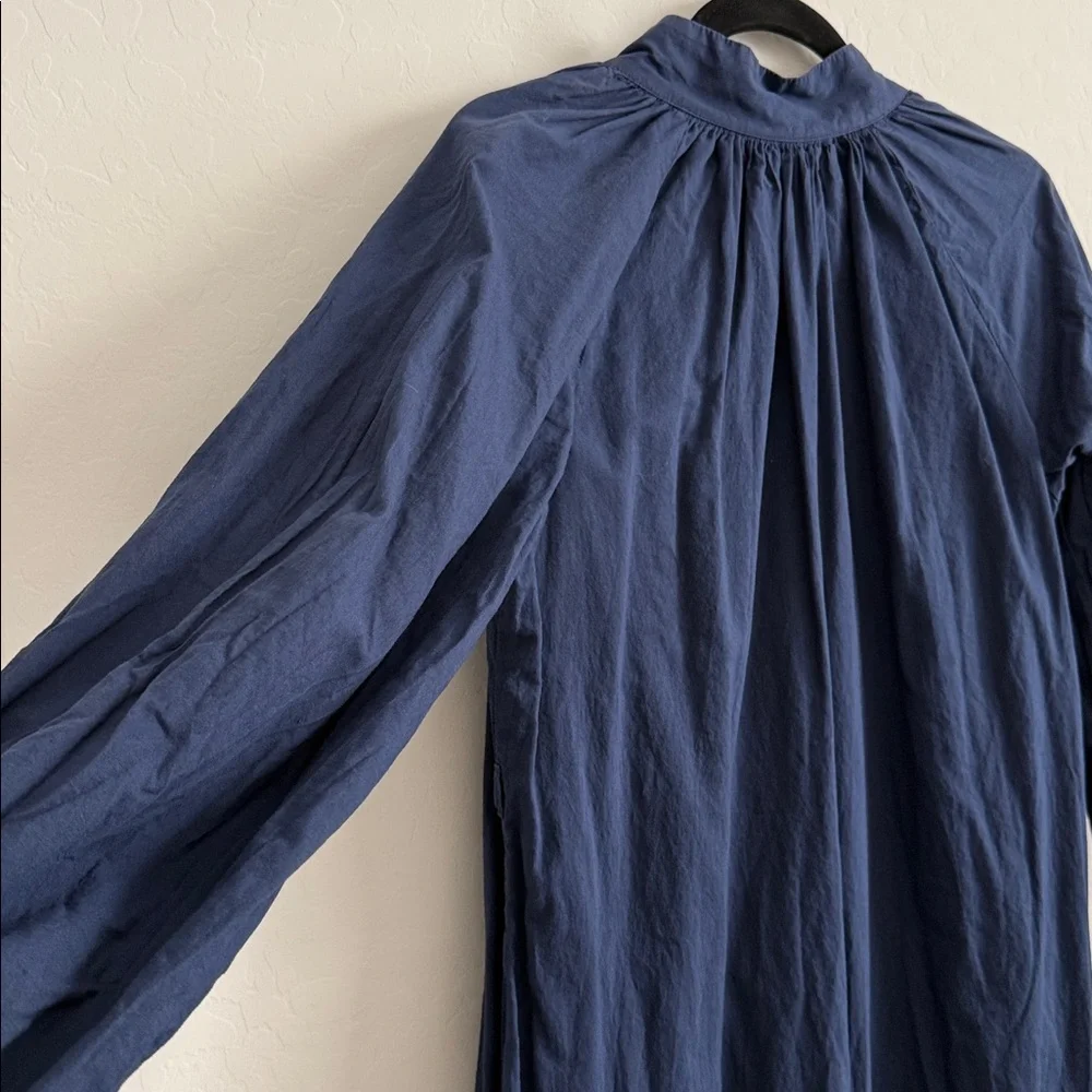 xirena mandarin collar V neck tunic dress navy Sz XS - Picture 9 of 11